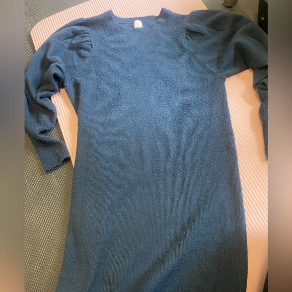 NWOT A New Day Blue Puff Sleeve Sweater Dress XS - Picture 7 of 7